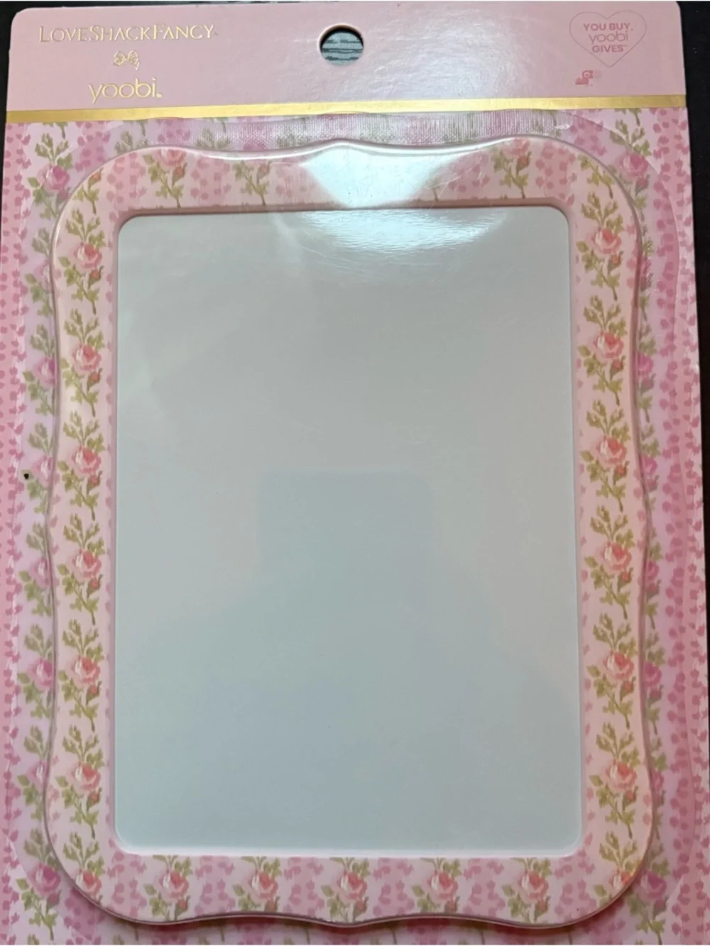 LoveShackFancy x yoobi Pink Floral Magnetic Dry Erase Board & Pastel Marker Set